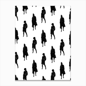 Silhouettes Of Women fashion pattern Canvas Print