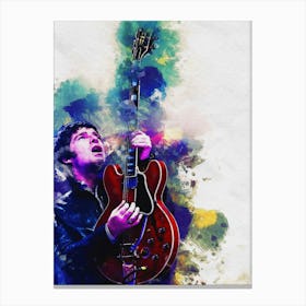 Smudge Of Noel Gallaghers Rock Band Oasis Canvas Print