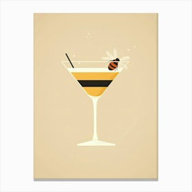 Mid Century Modern Bee S Knees Floral Infusion Cocktail 3 Canvas Print