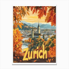 Aihrgdesign A Mid Century Modern Travel Poster For Zurich Sho 5d6d1f16 F822 491e Ac4f 32e4914d2259 3 Canvas Print