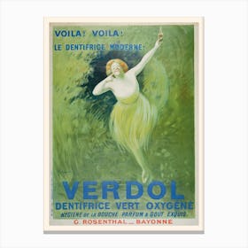 Vintage French Toothpaste Poster Canvas Print