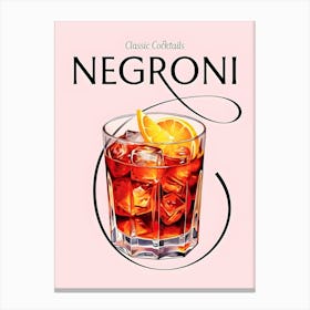 Classic Cocktails Negro Canvas Print