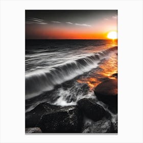 Sunset At The Beach 476 Canvas Print