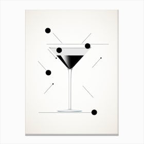 Mid Century Modern Aviation Floral Infusion Cocktail 2 Canvas Print