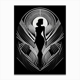 Silhouette Of A Woman 15 Canvas Print