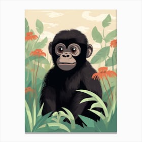 Baby Animal Illustration  Gorilla 3 Canvas Print