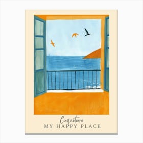 My Happy Place Cinqueterre 2 Travel Poster Canvas Print