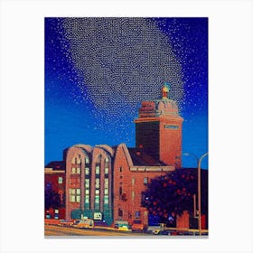 Midland, City Us  Pointillism Canvas Print