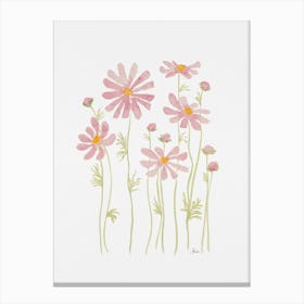 Pink Lemonade Daisies Canvas Print