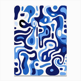 Abstract Blue Abstract Pattern Canvas Print