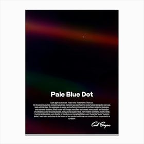 Pale Blue Dot poster, NASA Voyager 1, 1990 — Space poster, science print 2 Canvas Print