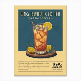 Long Island Iced Tea Classic Cocktail Canvas Print