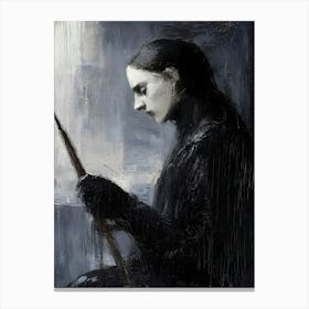 'The Woman In Black' 1 Canvas Print