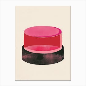 Pink Minimalist Jelly Beige Background Canvas Print
