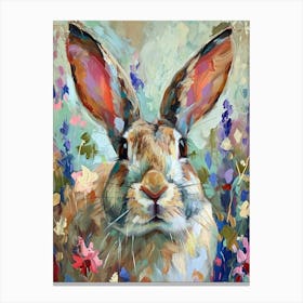 Lion Head Rabbit Painting 2 Canvas Print