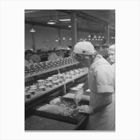 Packing Tuna Into Cans, Columbia River Packing Association, Astoria, Oregon By Russell Lee 1 Canvas Print