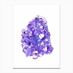 Amethyst Watercolor Purple Canvas Print