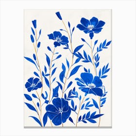 Blue Flowers 71 Canvas Print