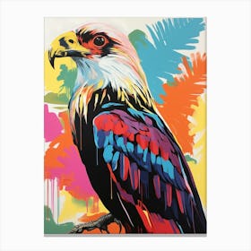 Colourful Bird Painting Crested Caracara 1 Canvas Print
