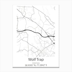 Wolf Trap,United States Minimalist Map Canvas Print