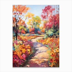 Autumn Gardens Painting Lewis Ginter Botanical Garden Usa 2 Canvas Print