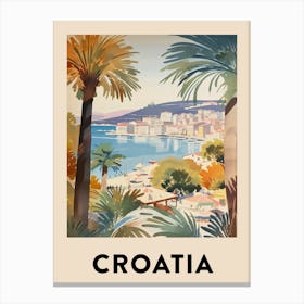 Croatia 3 Vintage Travel Poster Canvas Print