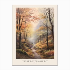 The Sir Walter Scott Way Uk Trail Poster Canvas Print