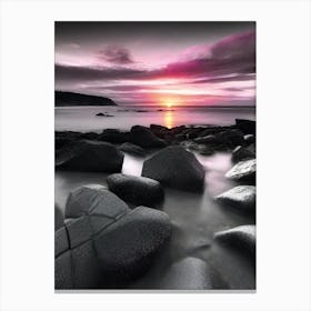 Sunset Over Rocks 7 Canvas Print