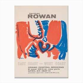 Herman Rowan Vintage Exhibition Poster Canvas Print
