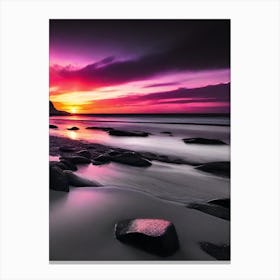 Sunset At The Beach 553 Canvas Print