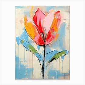 Tulip Melodies: Neo-Expressionist Canvas Print