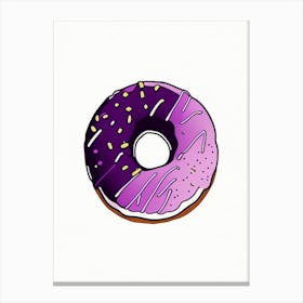 Blackberry Donut Abstract Line Drawing 1 Canvas Print