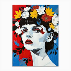 Flower Girl, Pop Art Canvas Print