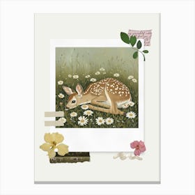 Scrapbook Fawn Fairycore Painting 6 Canvas Print