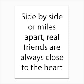 Friendship Quote 2 Canvas Print