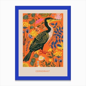 Spring Birds Poster Cormorant Canvas Print