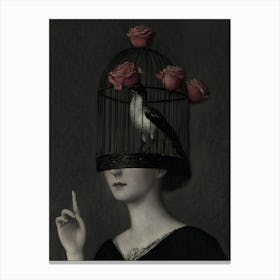 Bird In A Cage Canvas Print