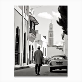 Casablanca, Morocco, Mediterranean Black And White Photography Analogue 2 Canvas Print