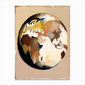 World Globe 1, Symbol Abstract Painting Canvas Print