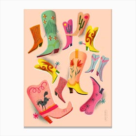 Fancy Boots Home On The Range Canvas Print