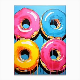 Pop Art Vivid Donuts 1 Canvas Print
