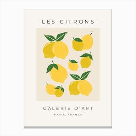 Les Citrons | 01 - Retro Lemon Canvas Print