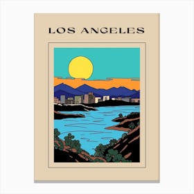 Minimal Design Style Of Los Angeles, Usa 2 Poster Canvas Print