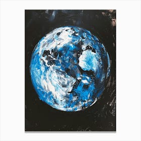 Earth In Blue 1 Canvas Print