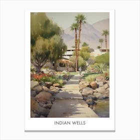 Indian Wells Watercolor 1travel Poster Canvas Print