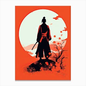 Graceful Samurai Serenity Canvas Print