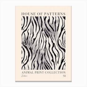 House Of Patterns Zebra Animal Print Pattern 2 Canvas Print