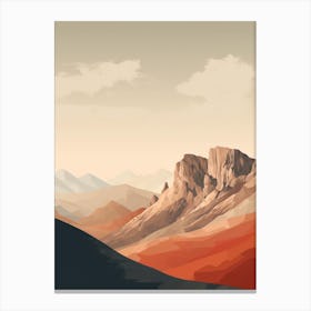Dolomites Italy 1 Hiking Trail Landscape Canvas Print