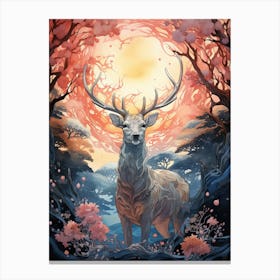 Deer In The Forest 7 Canvas Print