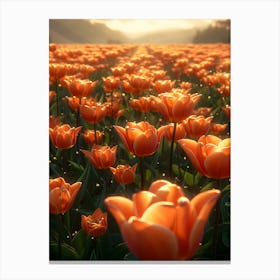 Field Of Tulips Canvas Print